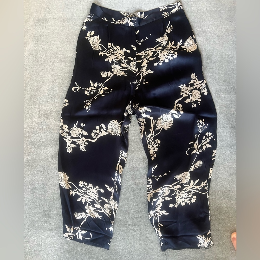 SILK navy GANNI pants 29” waist